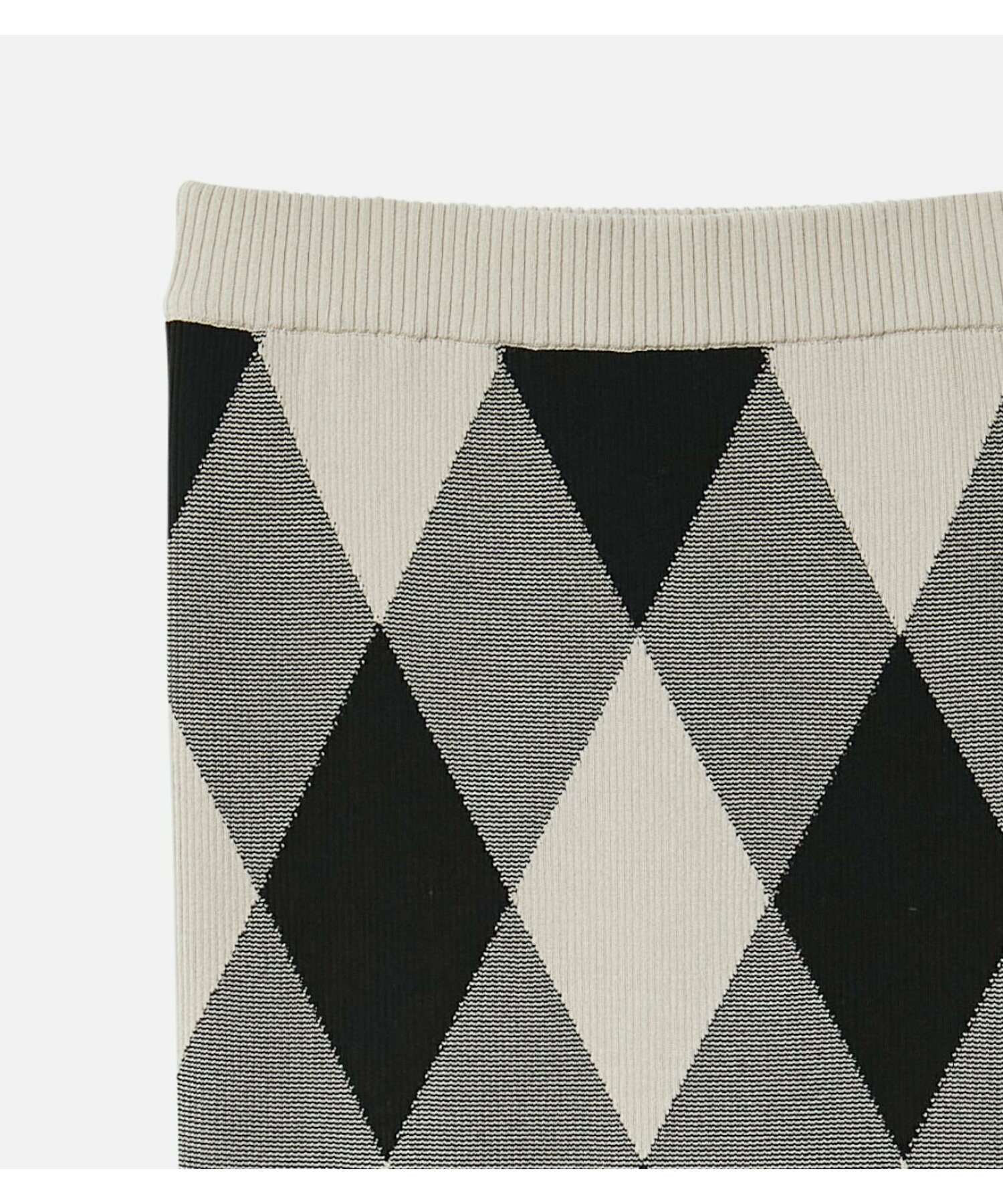 マトラッセパターンリブニットスカート / Matelasse Pattern Rib Knit Skirt